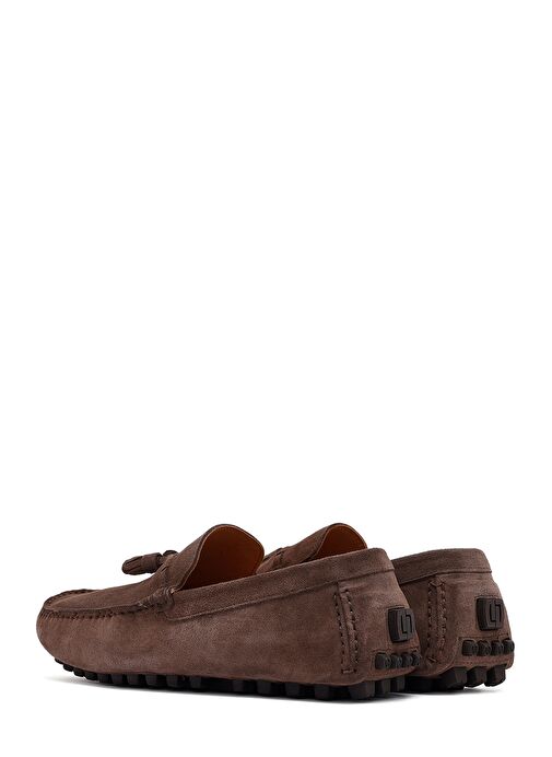 Erkek Vizon Püsküllü Süet Deri Loafer 25SFD631510 - Görsel 6