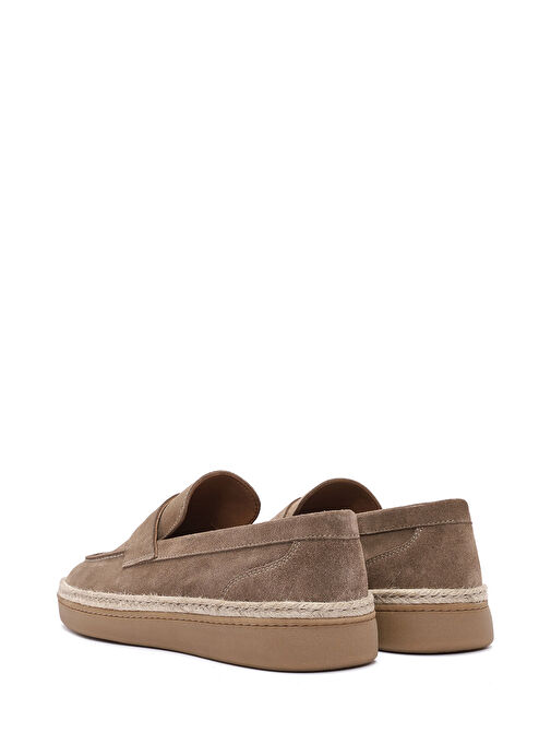 Erkek Vizon Süet Deri Casual Loafer 25SFD631810 - Görsel 6