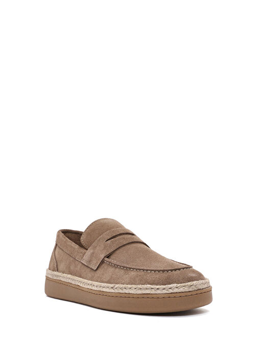 Erkek Vizon Süet Deri Casual Loafer 25SFD631810 - Görsel 7