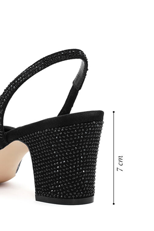 Derimod Siyah Kadın Deri Topuklu Ayakkabı 24WFD1224TS - Görsel 3