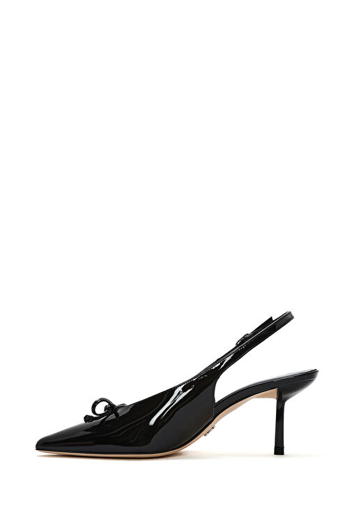 Derimod Siyah Kadın Rugan Topuklu Ayakkabı 24WFD122616 - Görsel 5