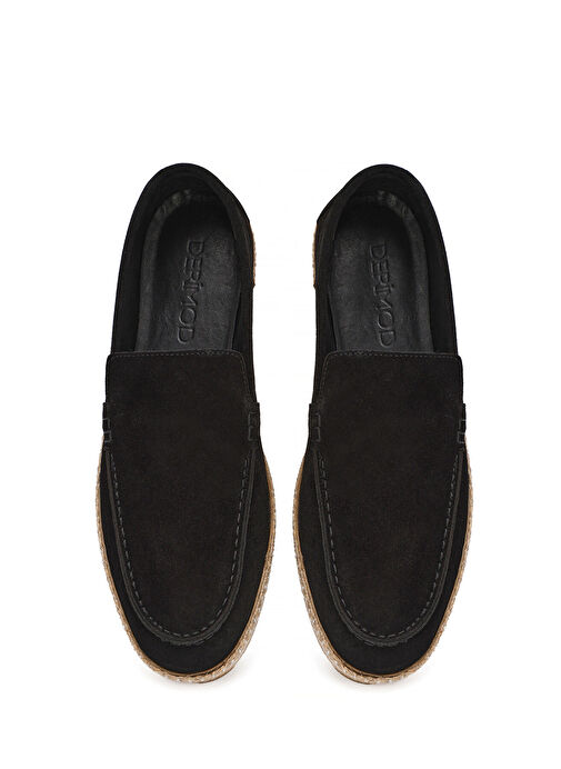 Erkek Siyah Süet Deri Espadril 25SFD660210 - Görsel 8