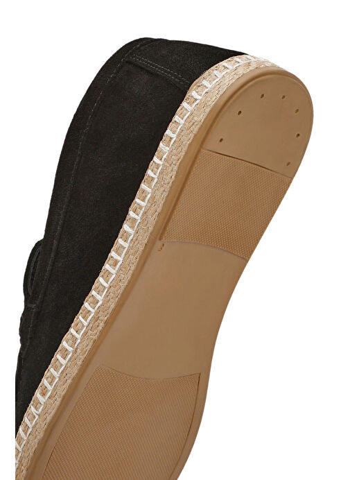 Erkek Siyah Süet Deri Espadril 25SFD660210 - Görsel 9