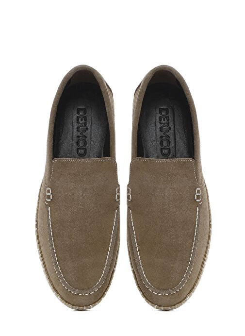 Erkek Bej Süet Deri Espadril 25SFD660210 - Görsel 8