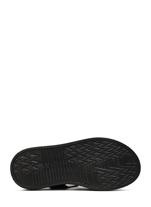 Kadın Siyah Bantlı Kalın Tabanlı Deri Sandalet 25SFD300918 - Görsel 5