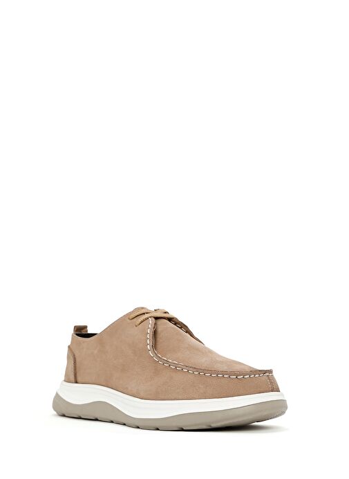 Derimod Derimod Erkek Vizon Bağcıklı Nubuk Deri Comfort Ayakkabı 25SFD6605V3 Boyner'de! Vizon - 7. görsel