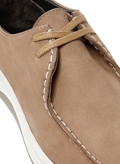 Derimod Derimod Erkek Vizon Bağcıklı Nubuk Deri Comfort Ayakkabı 25SFD6605V3 Boyner'de! Vizon - 9. görsel