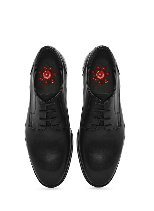 Erkek Siyah Bağcıklı Comfort Deri Casual Ayakkabı 25SFD710618 - Görsel 8