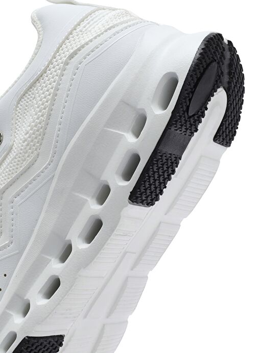 Kadın Bej Bağcıklı Kalın Tabanlı Sneaker 25SFE495714 - Görsel 9