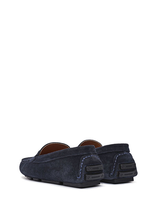 Erkek Lacivert Süet Deri Loafer 25SFD711010 - Görsel 6