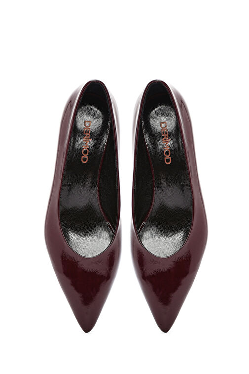 Derimod Derimod Bordo Kadın Rugan Topuklu Ayakkabı 24WFD230316 | Boyner Bordo - 8. görsel