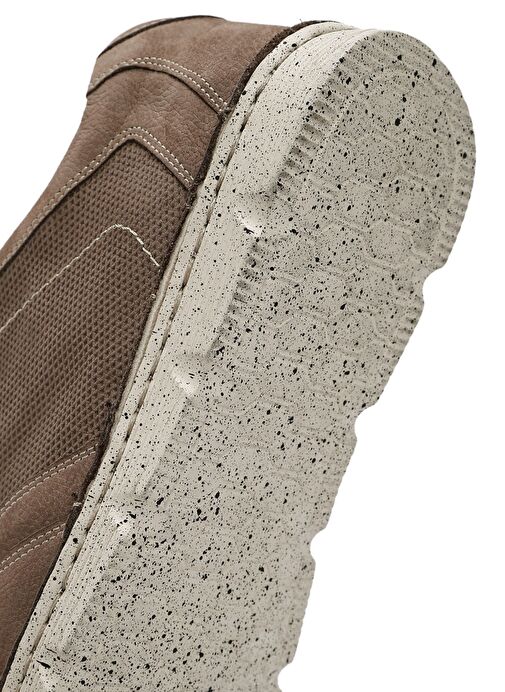 Erkek Bej Bağcıklı Nubuk Deri Comfort Casual Ayakkabı 25SFD7113V3 - Görsel 9