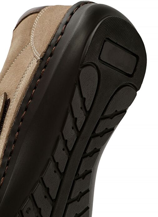 Erkek Bej Nubuk Deri Sandalet 25SFD7114V3 - Görsel 9