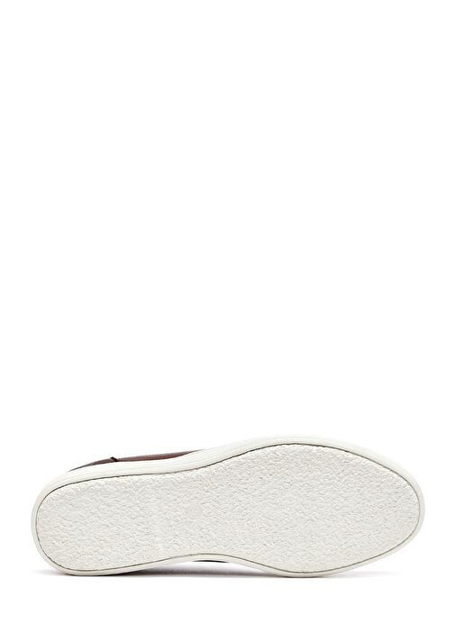 Erkek Kahverengi Deri Sneaker 25SFD691918 - Görsel 5