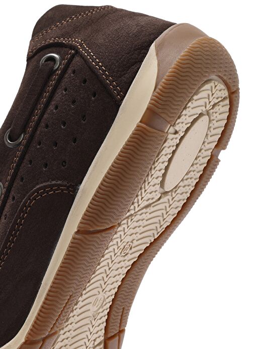 Erkek Kahverengi Bağcıklı Nubuk Deri Casual Ayakkabı 25SFD7101V3 - Görsel 9