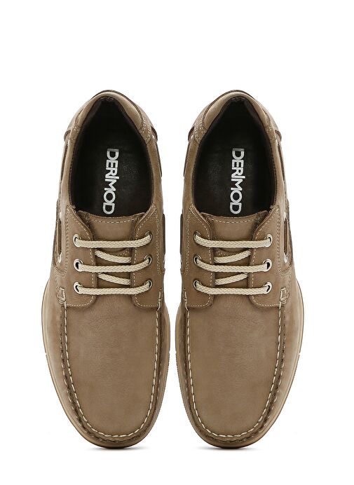 Derimod Derimod Erkek Bej Bağcıklı Nubuk Deri Casual Ayakkabı 25SFD7101V3 Klasik Ayakkabı | Boyner Bej - 8. görsel