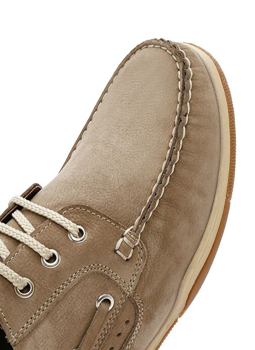 Derimod Derimod Erkek Bej Bağcıklı Nubuk Deri Casual Ayakkabı 25SFD7101V3 Klasik Ayakkabı | Boyner Bej - 9. görsel