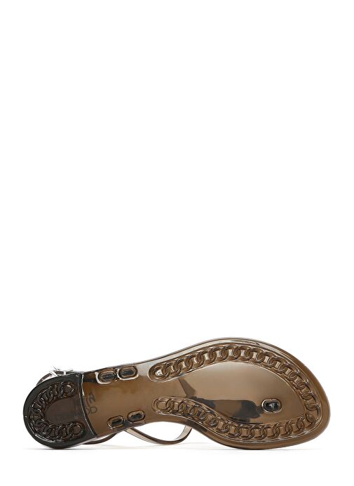 Kadın Siyah Jelly Arkadan Tokalı Taşlı Sandalet 25SFE4928PV - Görsel 5