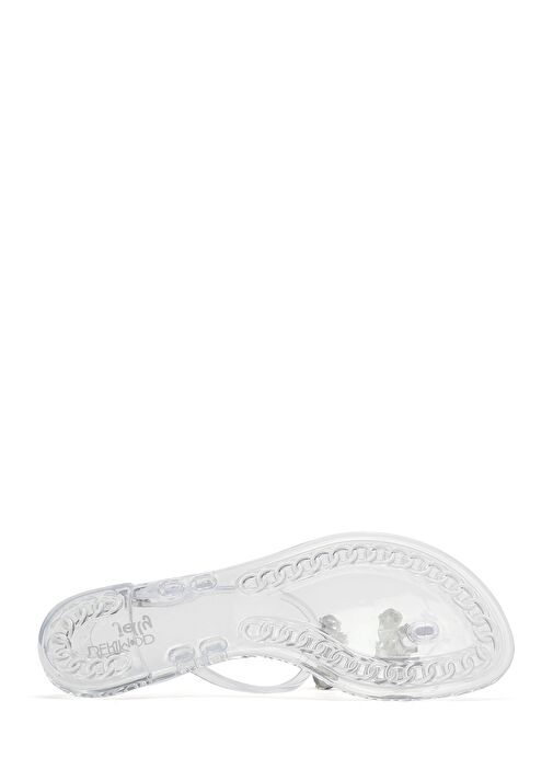 Kadın Şeffaf Jelly Arkadan Tokalı Taşlı Sandalet 25SFE4928PV - Görsel 5