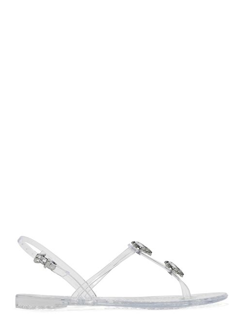 Kadın Şeffaf Jelly Arkadan Tokalı Taşlı Sandalet 25SFE4928PV - Görsel 2