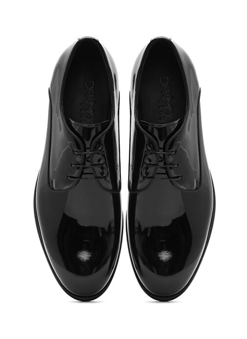 Erkek Siyah Bağcıklı Rugan Deri Klasik Ayakkabı 25SFD740716 - Görsel 8