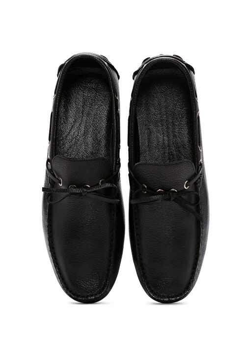 Erkek Siyah Deri Comfort Loafer 25SFD7500FT - Görsel 8