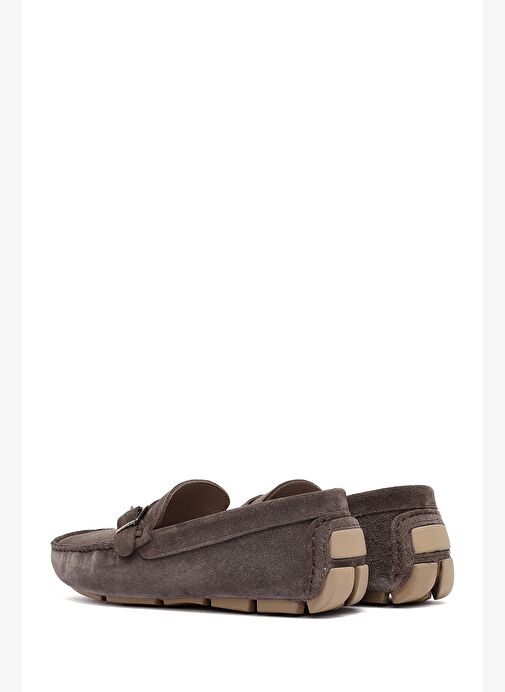 Erkek Vizon Süet Deri Casual Loafer 25SFD750110 - Görsel 6