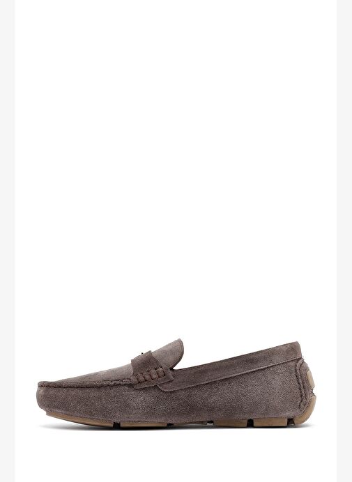 Erkek Vizon Süet Deri Casual Loafer 25SFD750110 - Görsel 3