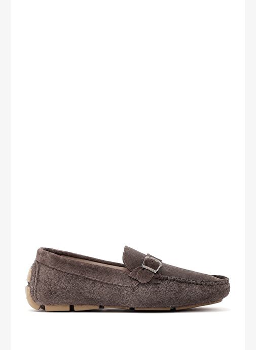Erkek Vizon Süet Deri Casual Loafer 25SFD750110 - Görsel 2