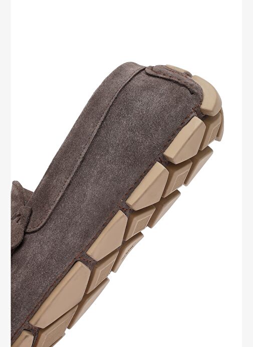 Erkek Vizon Süet Deri Casual Loafer 25SFD750110 - Görsel 9