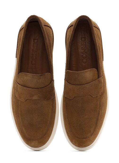 Erkek Taba Süet Deri Casual Loafer 25SFD750210 - Görsel 8