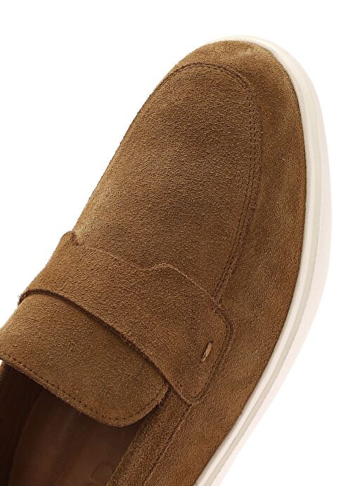 Erkek Taba Süet Deri Casual Loafer 25SFD750210 - Görsel 9