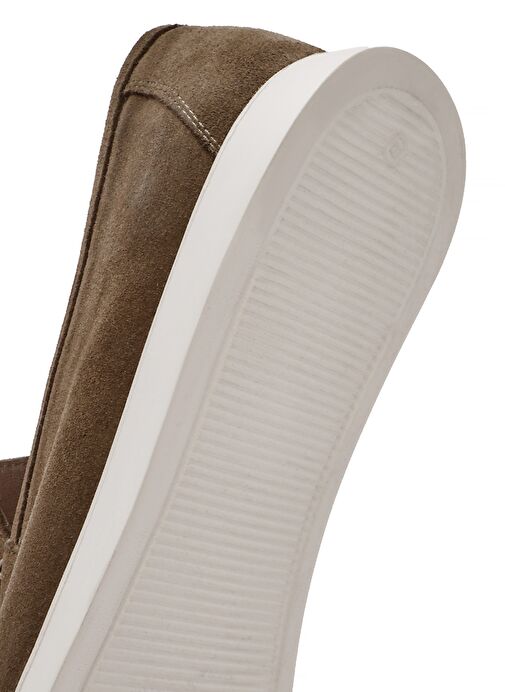 Erkek Bej Püsküllü Süet Deri Casual Loafer 25SFD750310 - Görsel 9