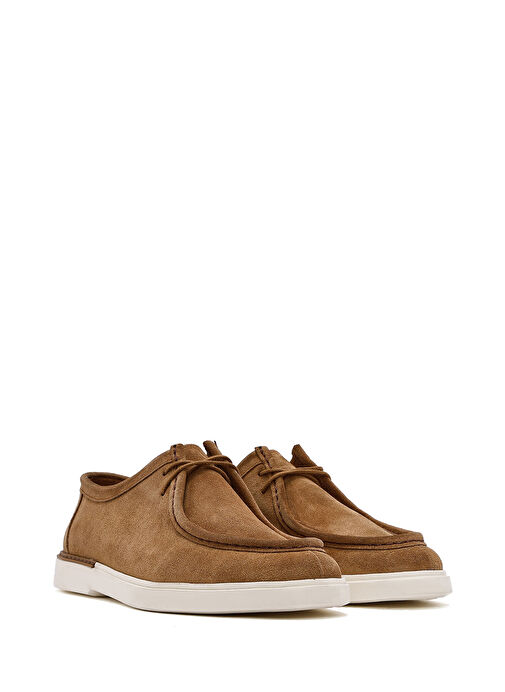 Erkek Taba Süet Deri Casual Ayakkabı 25SFD750510 - Görsel 4