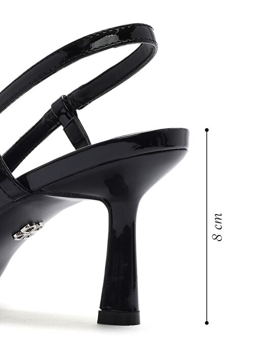Kadın Siyah Arkası Açık İnce Topuklu Ayakkabı 25SFE493116 - Görsel 3