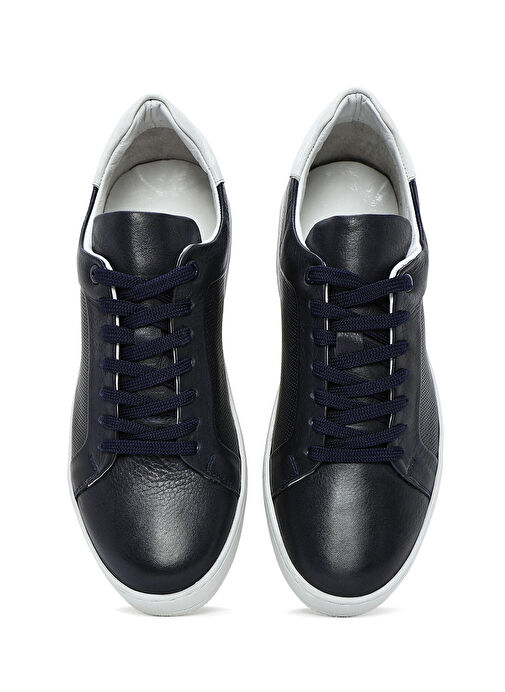 Derimod Lacivert-Beyaz Erkek Deri Sneaker 25SFD750918 - Görsel 7