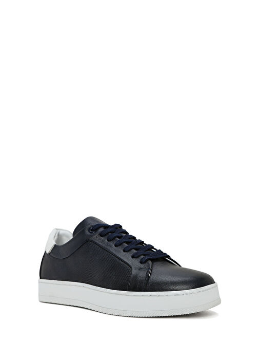 Derimod Lacivert-Beyaz Erkek Deri Sneaker 25SFD750918 - Görsel 8
