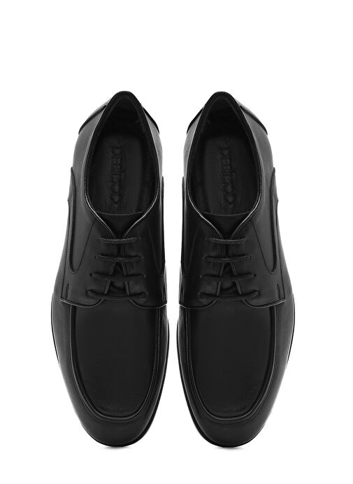 Erkek Siyah Bağcıklı Deri Casual Ayakkabı 25SFD751018 - Görsel 8