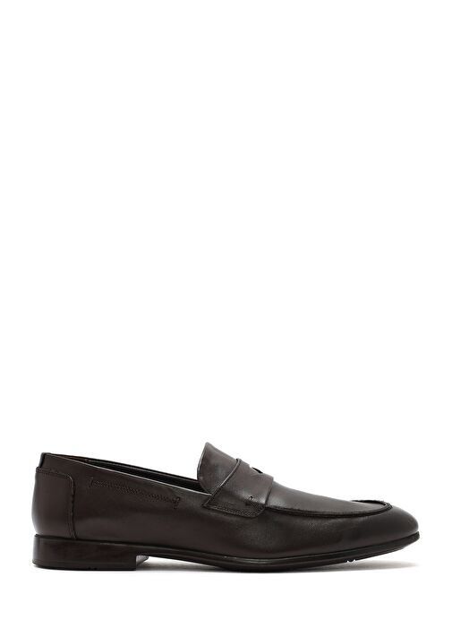 Erkek Kahverengi Deri Casual Loafer 25SFD751118 - Görsel 2