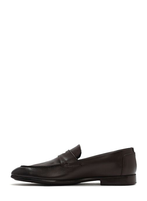 Erkek Kahverengi Deri Casual Loafer 25SFD751118 - Görsel 3