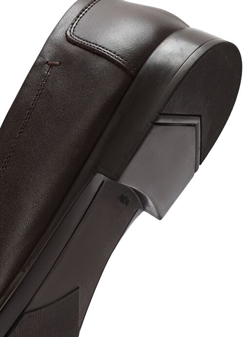 Erkek Kahverengi Deri Casual Loafer 25SFD751118 - Görsel 9