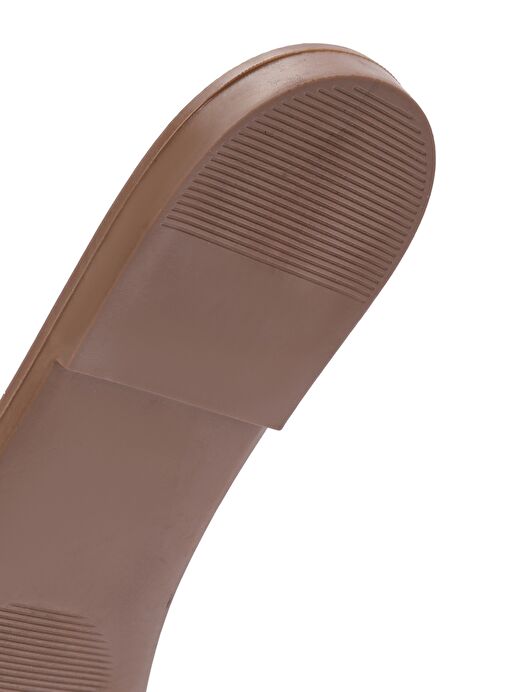 Kadın Krem Deri Terlik 25SFD332918 - Görsel 9