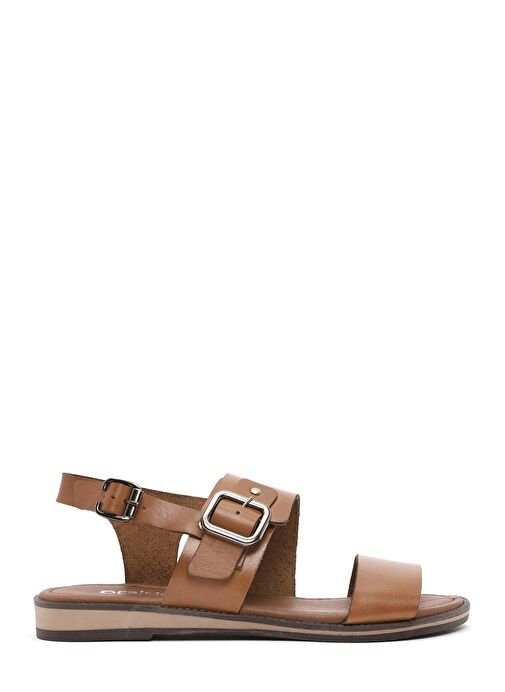 Kadın Taba Tokalı Deri Bodrum Sandalet 25SFD333418 - Görsel 2