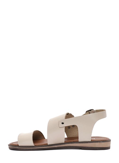 Derimod Derimod Kadın Krem Tokalı Deri Bodrum Sandalet 25SFD333418 Sandalet & Terlik | Boyner Krem - 3. görsel