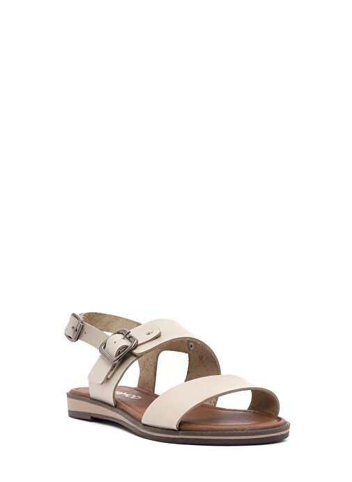 Derimod Derimod Kadın Krem Tokalı Deri Bodrum Sandalet 25SFD333418 Sandalet & Terlik | Boyner Krem - 7. görsel