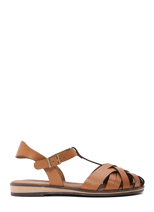 Derimod Derimod Kadın Taba Bilekten Bağlamalı Deri Bodrum Sandalet 25SFD333718 Sandalet & Terlik | Boyner Taba - 2. görsel