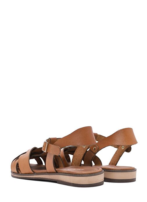 Derimod Derimod Kadın Taba Bilekten Bağlamalı Deri Bodrum Sandalet 25SFD333718 Sandalet & Terlik | Boyner Taba - 6. görsel