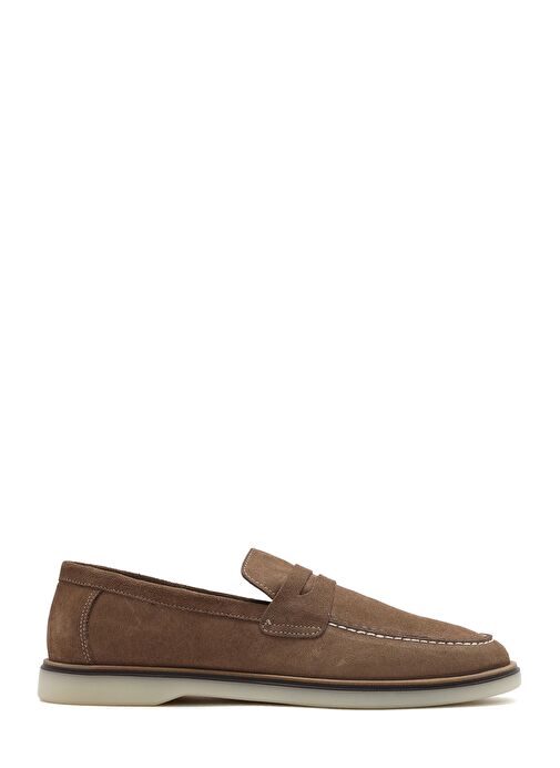 Erkek Vizon Süet Deri Casual Loafer 25SFD680710 - Görsel 2
