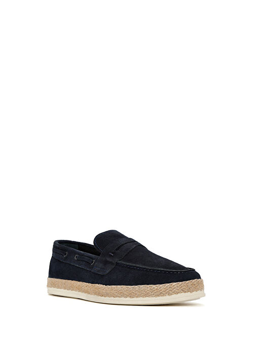 Derimod Lacivert Erkek Süet Loafer 25SFD680910 - Görsel 7