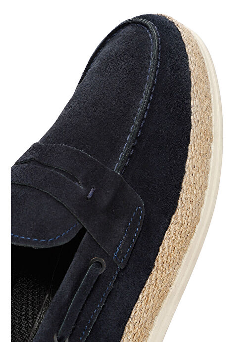 Derimod Lacivert Erkek Süet Loafer 25SFD680910 - Görsel 9